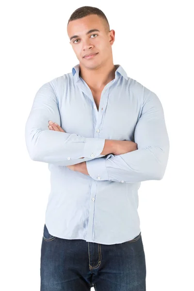 Retrato de un hombre con los brazos cruzados — Foto de Stock