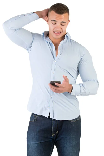 Man Using a Smartphone — Stock Photo, Image