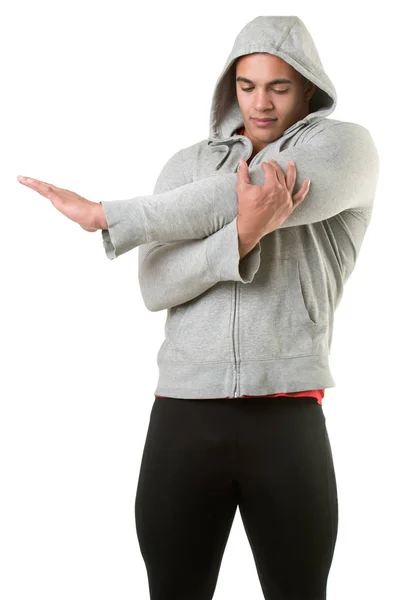 Fit Man Stretching His Arm — Stock Photo, Image