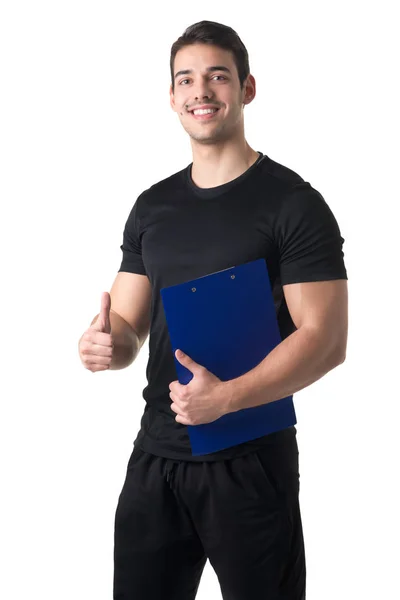 Personal trainer in a gym Royalty Free Stock Photos