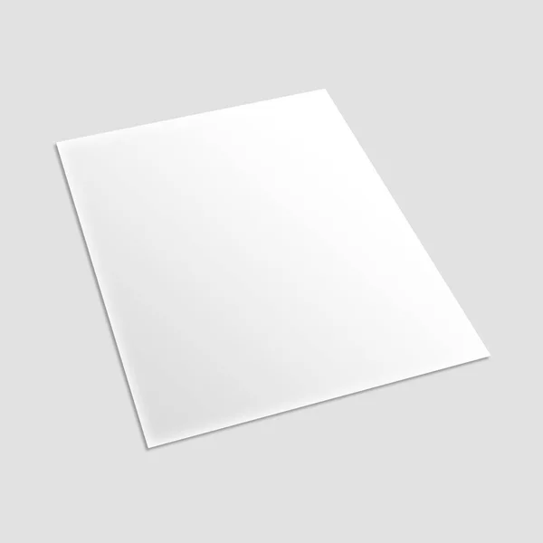 Cartaz de panfleto em branco a4 isolado em cinza para substituir seu design. 3d renderizar ilustração . — Fotografia de Stock