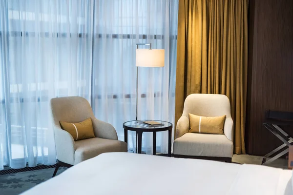 ภายในห้องพักโรงแรม — ภาพถ่ายสต็อก