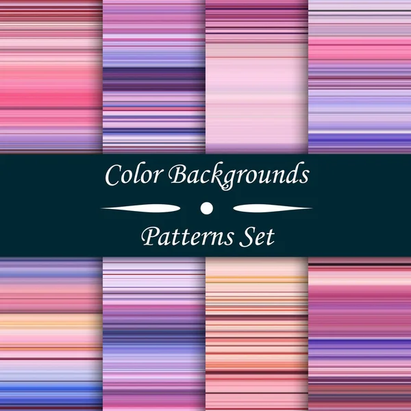 Horizontal colorful stripes abstract background, stretched pixels effect, seamless patterns, se — Stock Vector