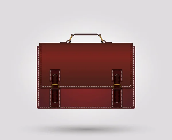 Business portfölj. Resväska, väska för dokument. Vektorillustration. — Stock vektor