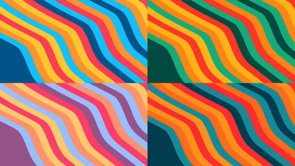 Design sfondo colorato con strisce ondulate — Vettoriale Stock