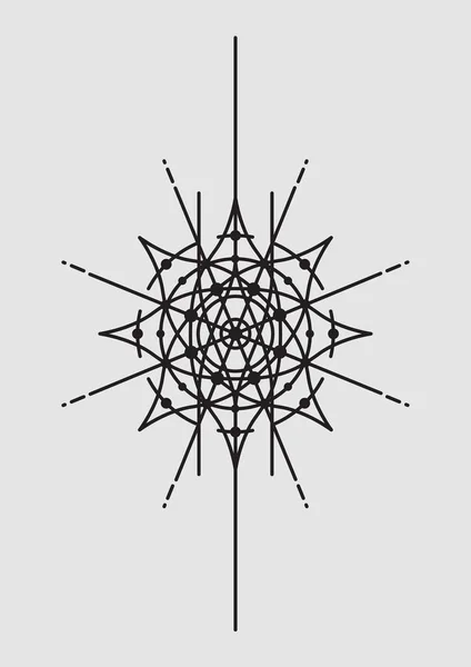 Abstrato geométrico Vector Illustration, Mandala, apanhador de sonhos - — Vetor de Stock