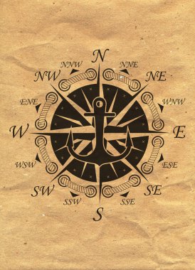 Kraft kağıt arka plan deniz logosuna. Deniz etiket, deniz rozeti