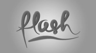 El yazı, modern Metin stili, cursive logosu, 3d render