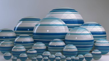 Arka plan ile topları, 3d render, piksel t gergin