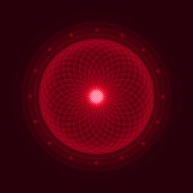 Kutsal geometri, ışık Star, uzay illüstrasyon, girdap iz eff