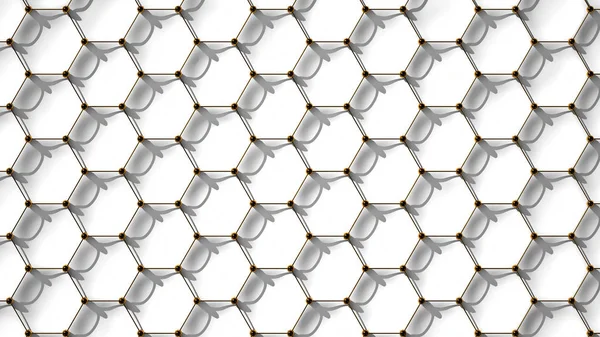 Patrón hexagonal, renderizado 3D — Foto de Stock