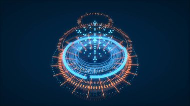 Fütüristik Hud arabirimi öğesi, UI. Alan derinliği.