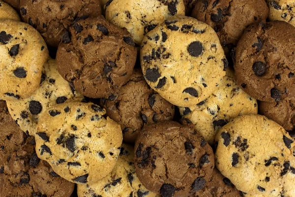 Assorted cookies in rows, full frame. — Stock Photo, Image