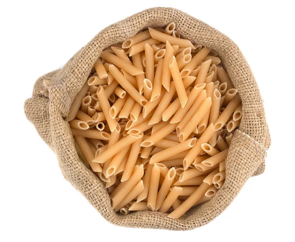 Italienische Pasta zum Sack isoliert auf weißem Hintergrund — Stockfoto
