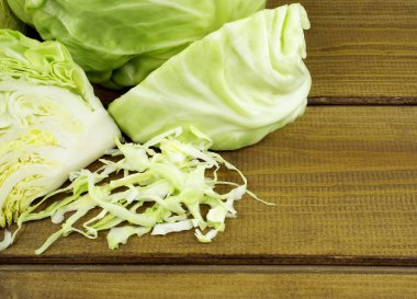 Kabak ve kesilmiş lahana.