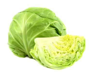 lahana beyaz arka plan üzerinde kesme