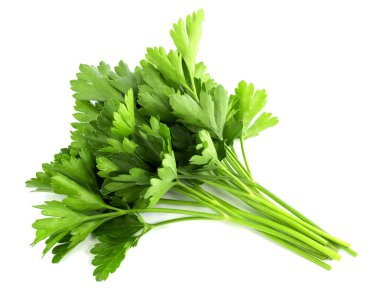 Maydanoz sürüsü beyaz arkaplanda izole