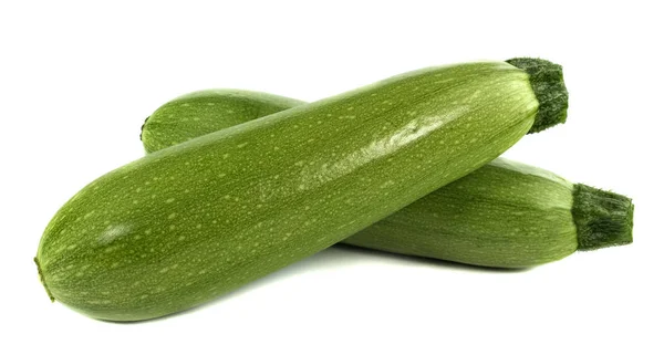 Groene courgette groenten geïsoleerd op witte achtergrond — Stockfoto