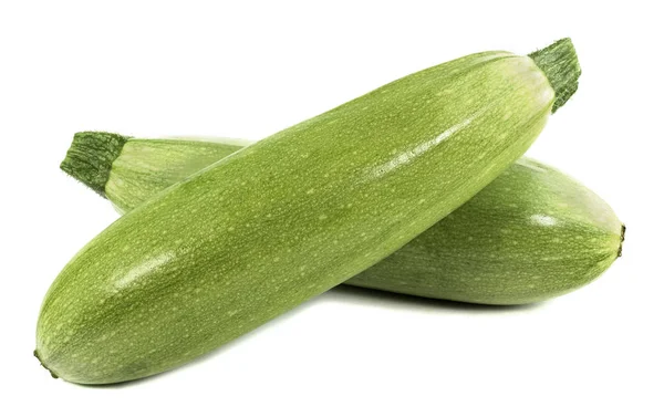 Verduras de calabacín verdes aisladas sobre fondo blanco — Foto de Stock