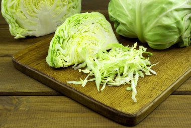 Kabak ve kesilmiş lahana.