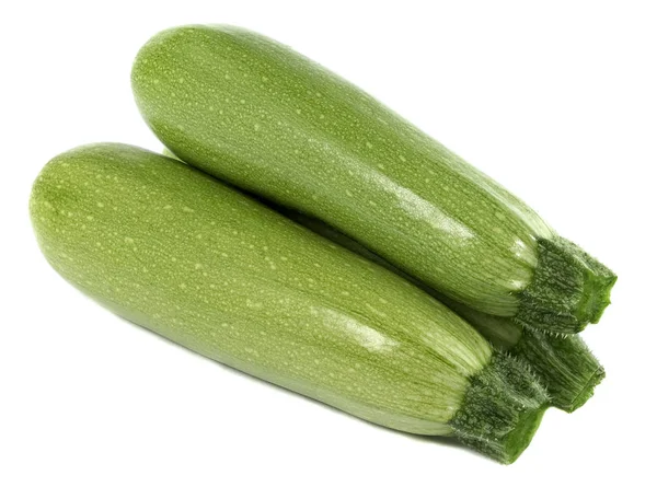 Grüne Zucchini-Gemüse isoliert auf weißem Hintergrund — Stockfoto