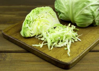 Kabak ve kesilmiş lahana.