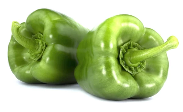 Beyaz arka plan üzerinde izole Bulgar yeşil biber