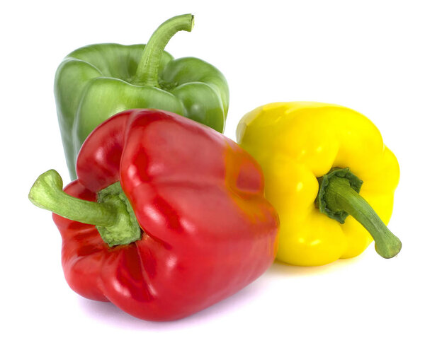 Болгарский перец на белом фоне
 