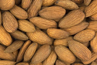 Dağınık badem fındık closeup arka plan