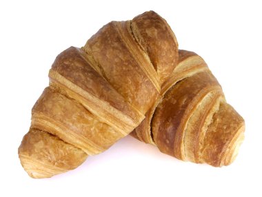 Beyaz zemin üzerine lezzetli ay çöreği