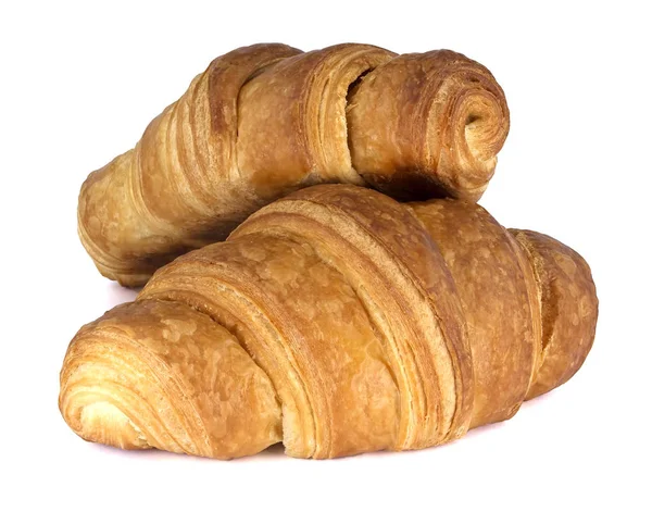 Deliziosi croissant su sfondo bianco — Foto Stock