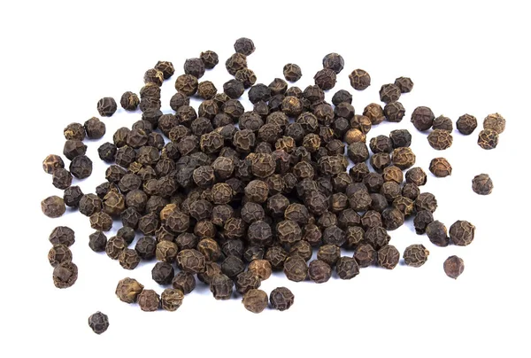 Pile of black pepper isolated on white background — Stock Photo, Image