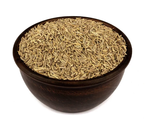 Cumin seeds or caraway isolated on white background — Stock Photo, Image