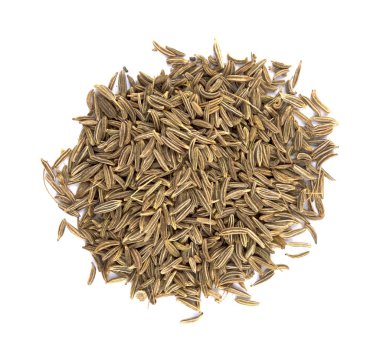 Kimyon tohumu veya beyaz arka plan üzerinde izole kimyon