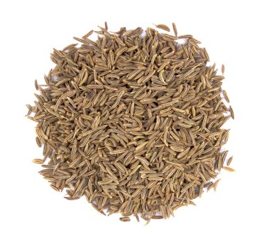 Kimyon tohumu veya beyaz arka plan üzerinde izole kimyon