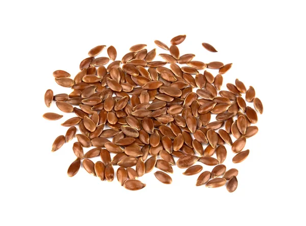 Linseed on a white background. Also known as Linseed, Flaxseed a — Stock Photo, Image