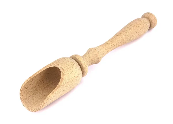 Wooden scoop isolated on a white background — Stock Photo, Image