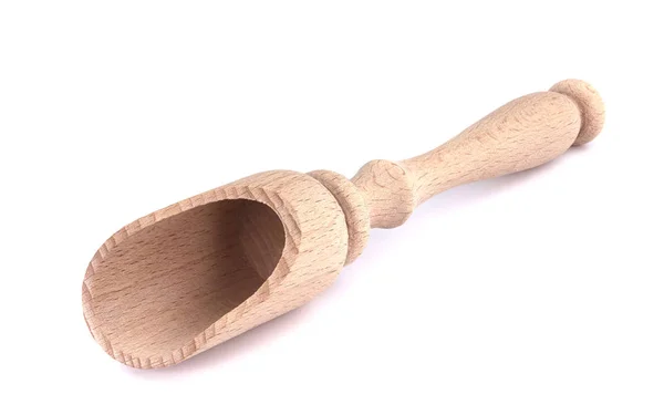 Wooden scoop isolated on a white background — Stock Photo, Image