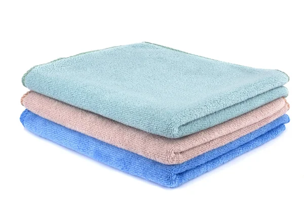 Soft clean towel on white background