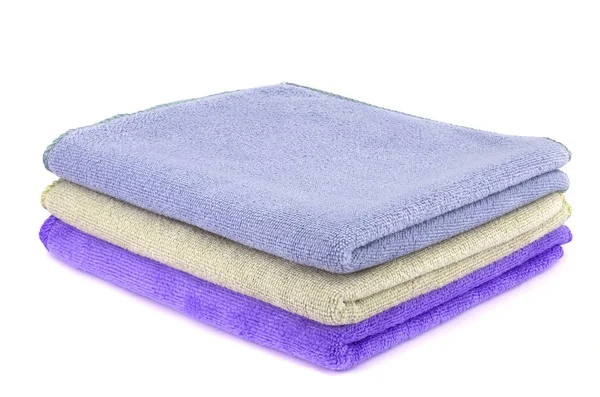 Soft clean towel on white background — Stock Photo, Image