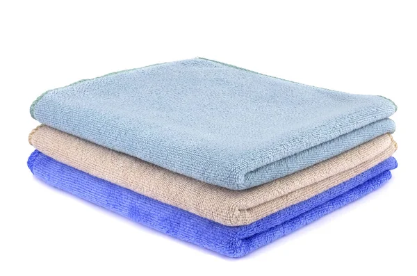 Soft clean towel on white background — Stock Photo, Image