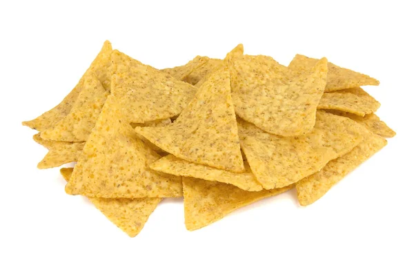 Comida Snacks Nachos Mexicanos Aislados Sobre Fondo Blanco — Foto de Stock