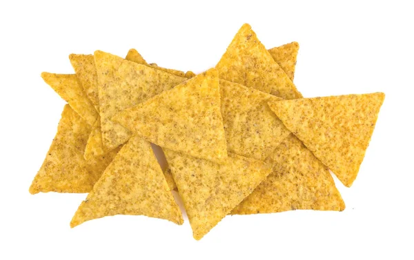 Comida Snacks Nachos Mexicanos Aislados Sobre Fondo Blanco — Foto de Stock