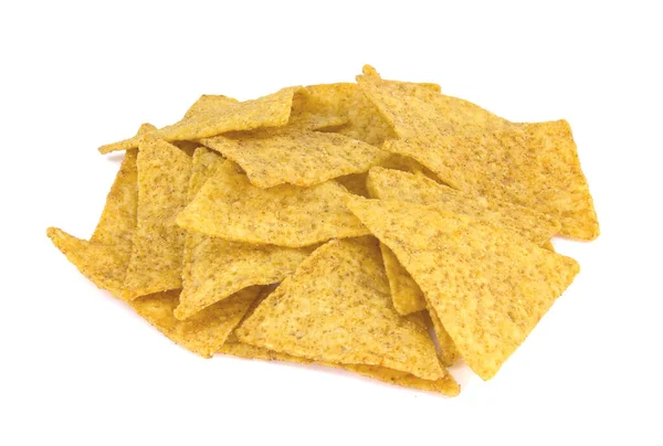 Comida Snacks Nachos Mexicanos Aislados Sobre Fondo Blanco — Foto de Stock