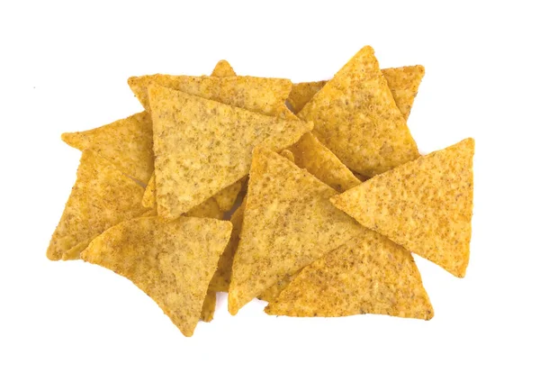 Mat Och Snacks Mexican Nachos Isolerad Vit Bakgrund — Stockfoto