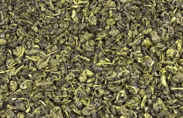 Dried Green Tea Background Tasty Natural Top View — Stock Photo, Image