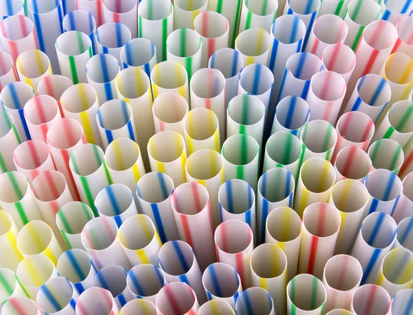 Jerami Sedotan Plastik Minum Latar Belakang Penuh Warna Layar Tunggal — Stok Foto