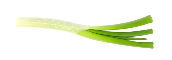 Cebolinha Picada Cebola Verde Fresca Cortada Isolada Sobre Fundo Branco — Fotografia de Stock