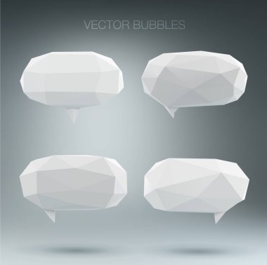 poli konuşma baloncukları, basit vektör illüstrasyonu  