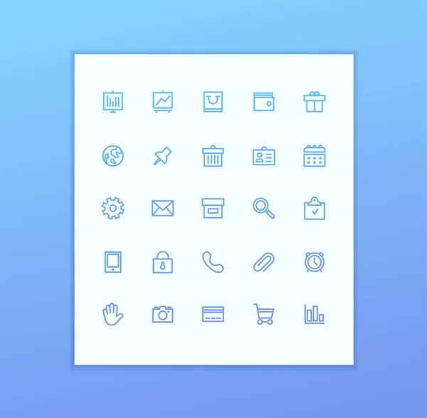 Set Line Icons Simply Vector Illustration — Stock Vector